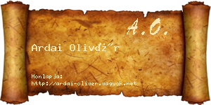 Ardai Olivér névjegykártya
