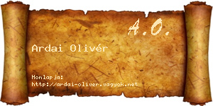 Ardai Olivér névjegykártya