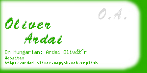 oliver ardai business card
